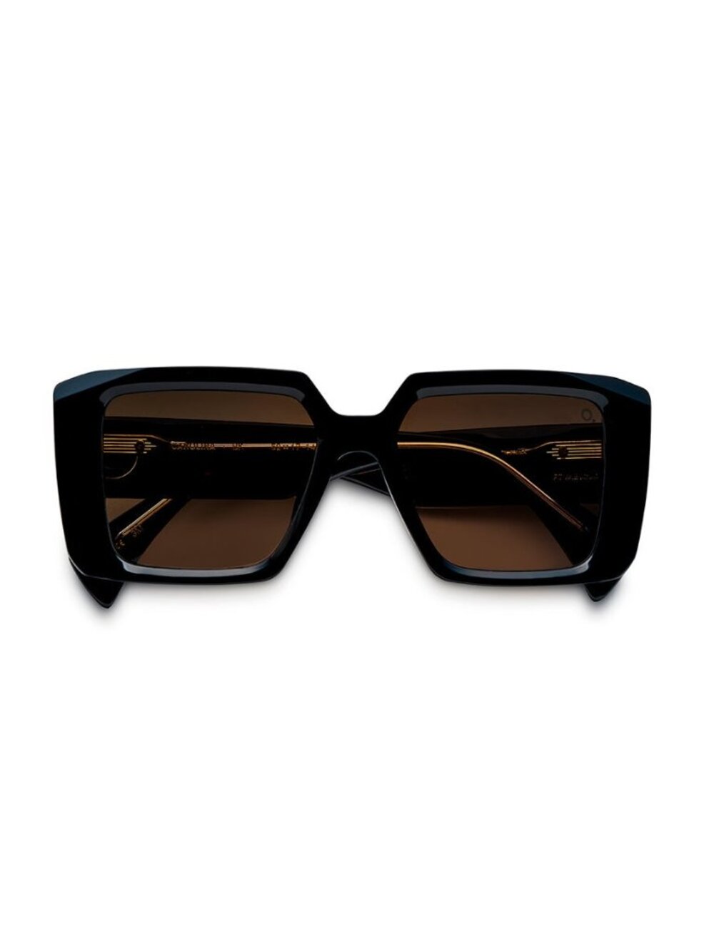 New Etnia Barcelona Women's Sunglasses Black Square Transparent Lens Acetate